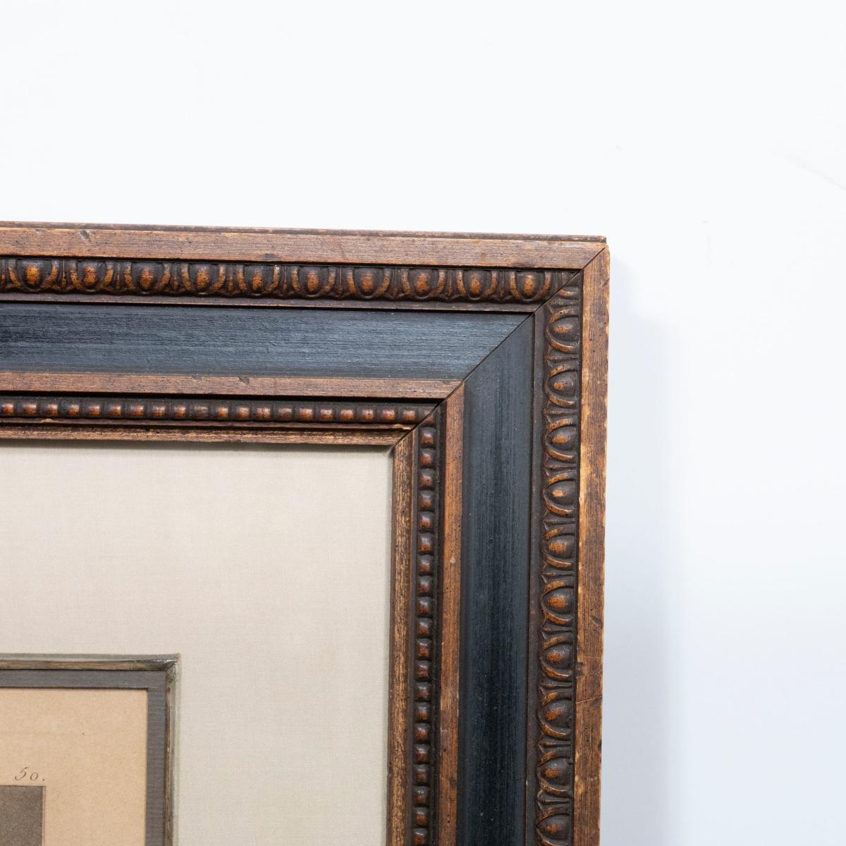 Aguafuerte y aguatinta del Viejo Maestro Madera dorada en venta