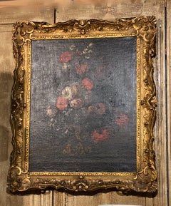 Pintura de bodegón floral del Viejo Maestro