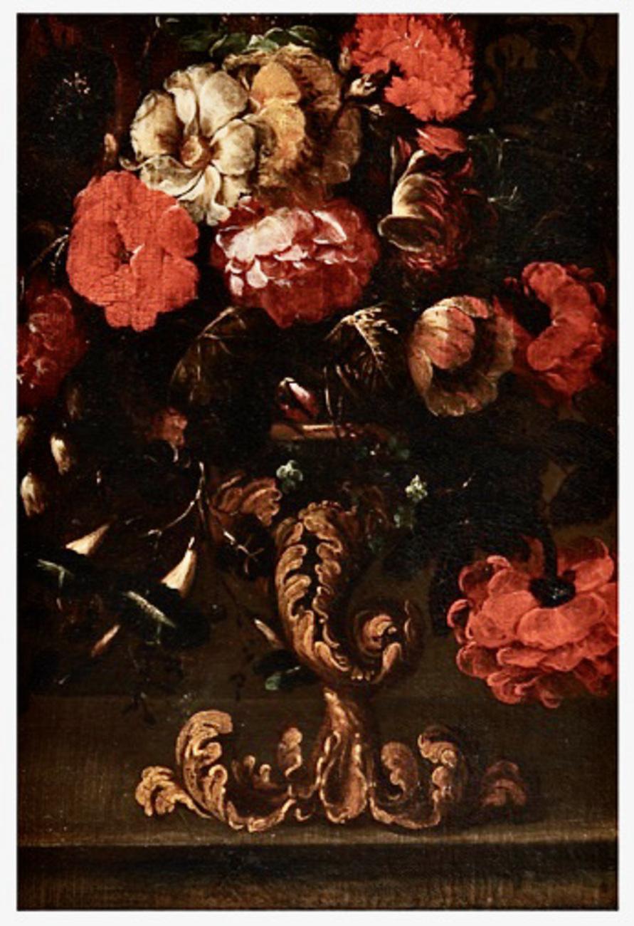 Old Master Floral Still Life Painting In Good Condition For Sale In Pasadena, CA