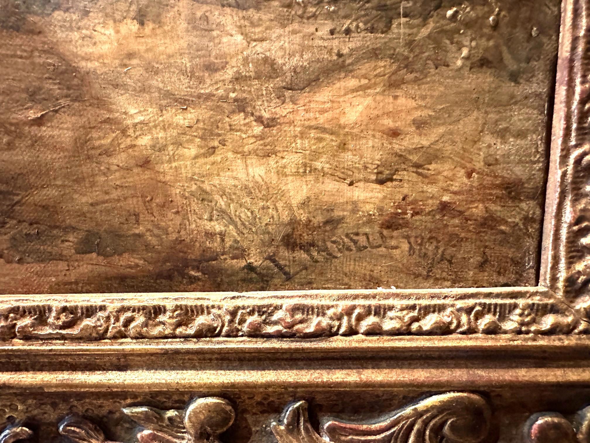 Old Master John Linnell Landscape Collector Painting Oil on Canvas Museum Art For Sale 4