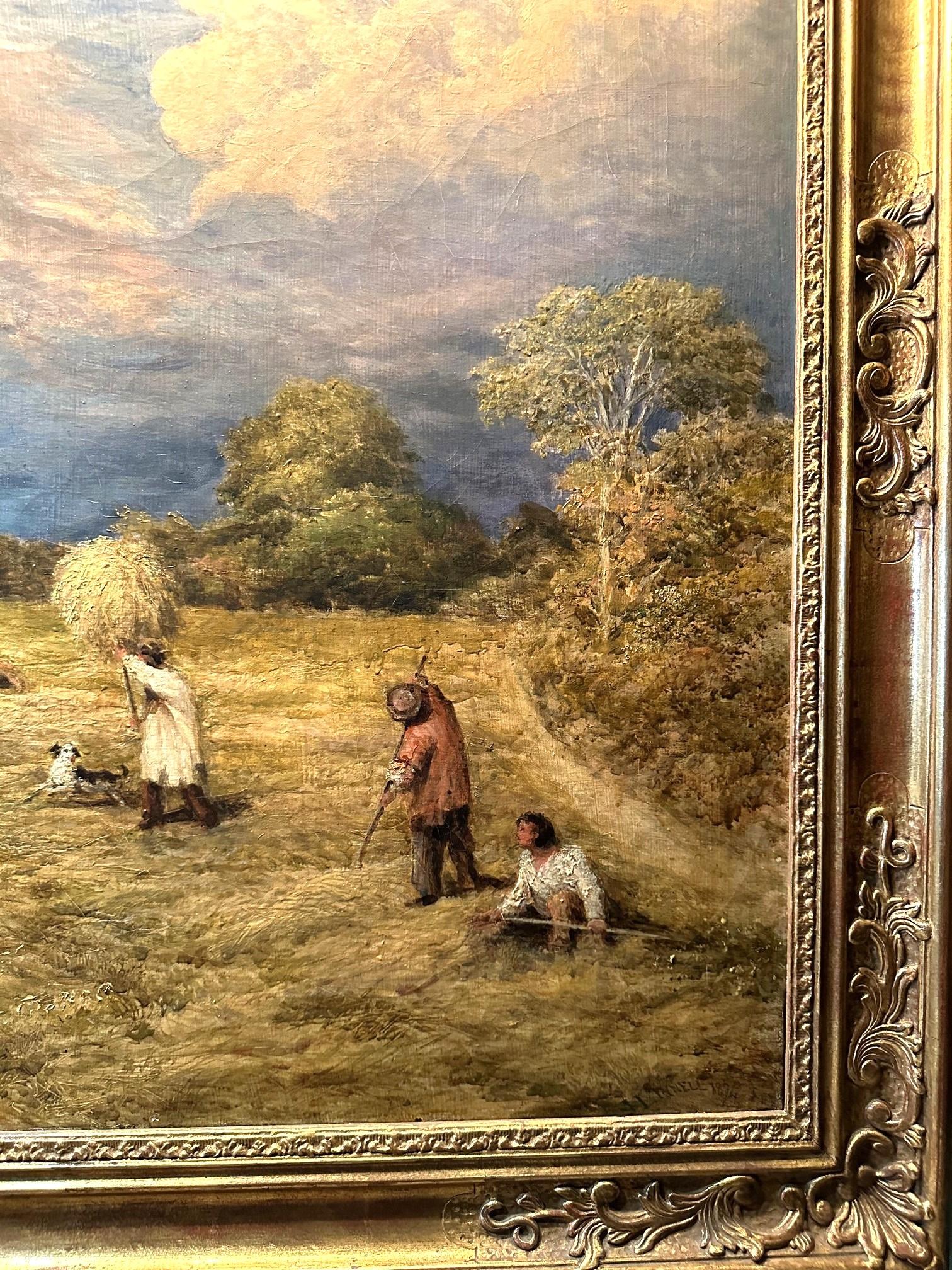 Old Master John Linnell Landscape Collector Painting Oil on Canvas Museum Art For Sale 8