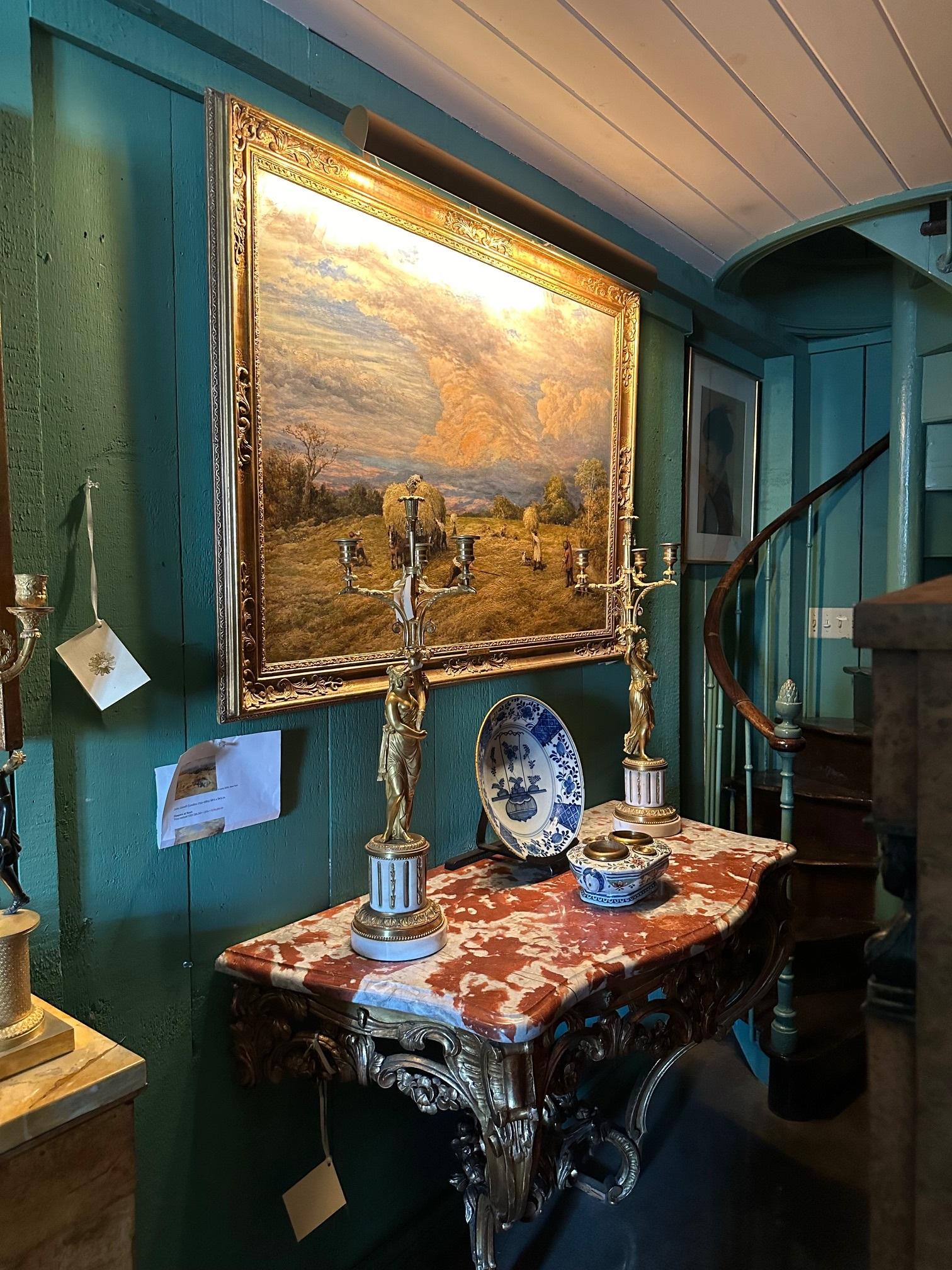 19th Century Old Master John Linnell Landscape Collector Painting Oil on Canvas Museum Art For Sale