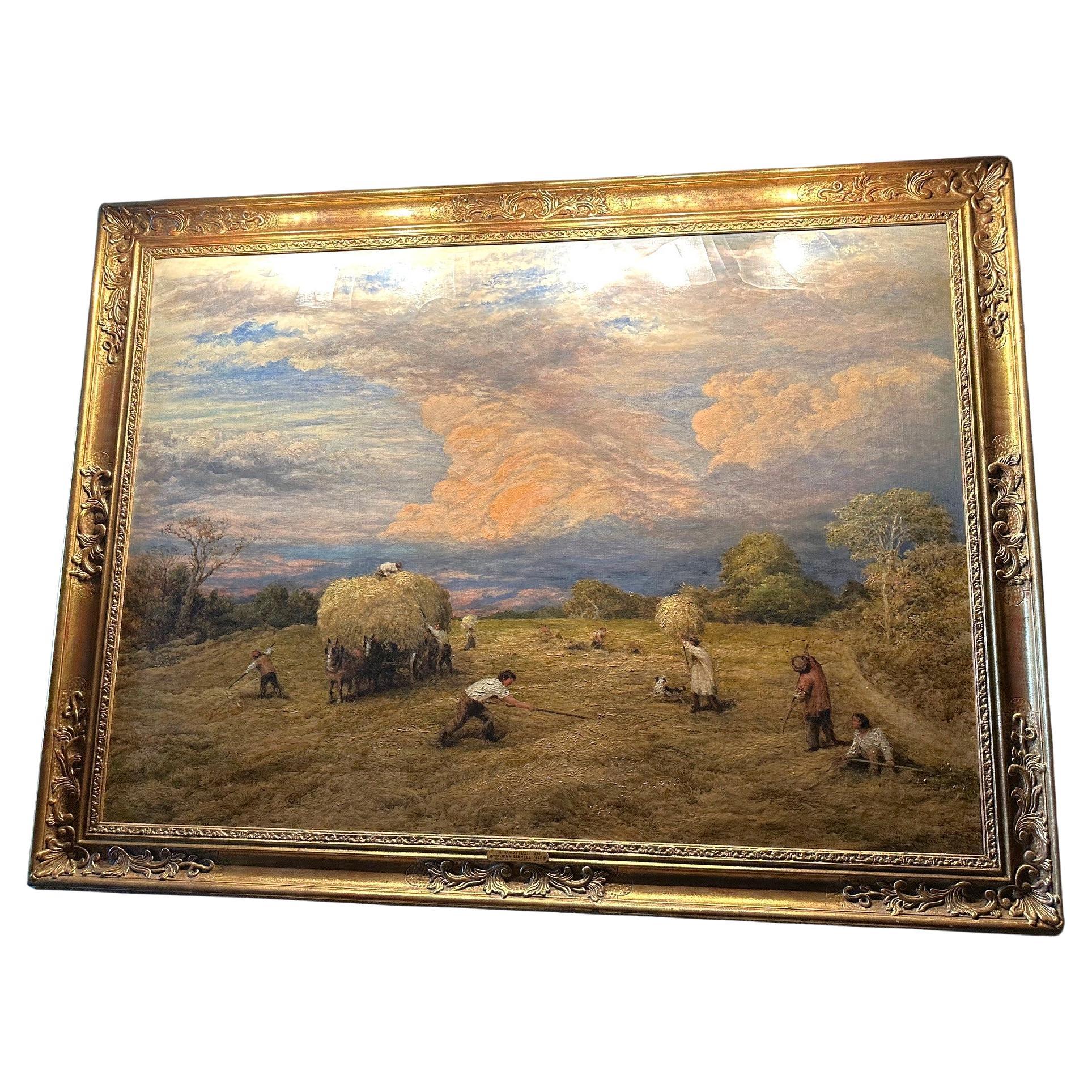Viejo maestro John Linnell Paisaje Pintura de coleccionista Óleo sobre lienzo Arte de museo