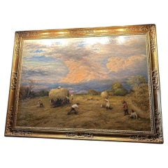 Antico Maestro John Linnell Paesaggio da Collezione Olio su Tela Arte da Museo