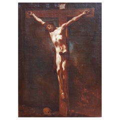 Pintura de Cristo de la Escuela Italiana del Siglo XVII o XVIII