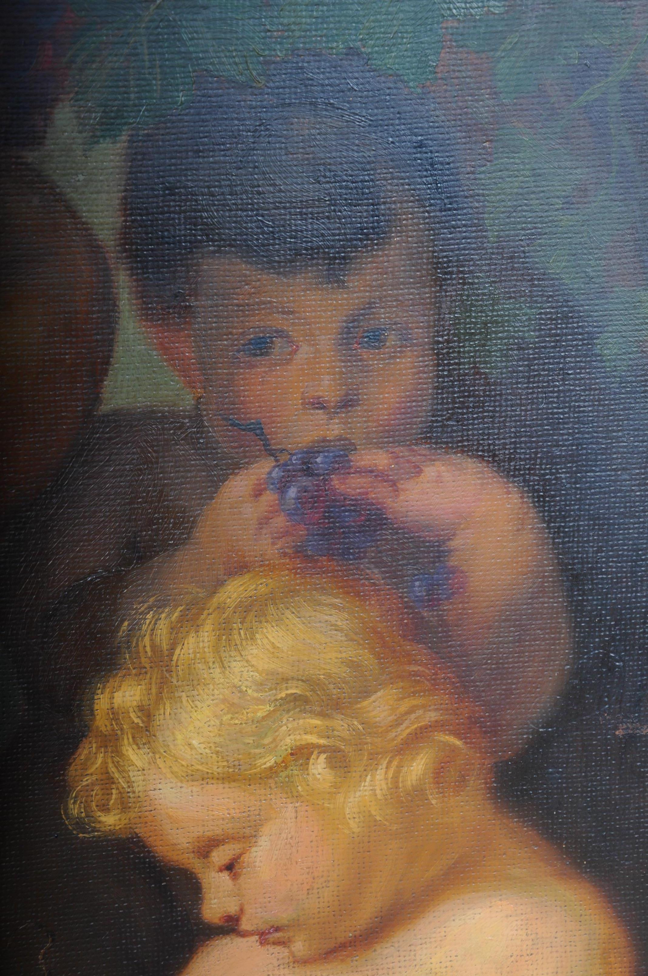 Gemälde Alter Meister, Kindergruppe nach Rubens, 20. Jahrhundert im Angebot 7