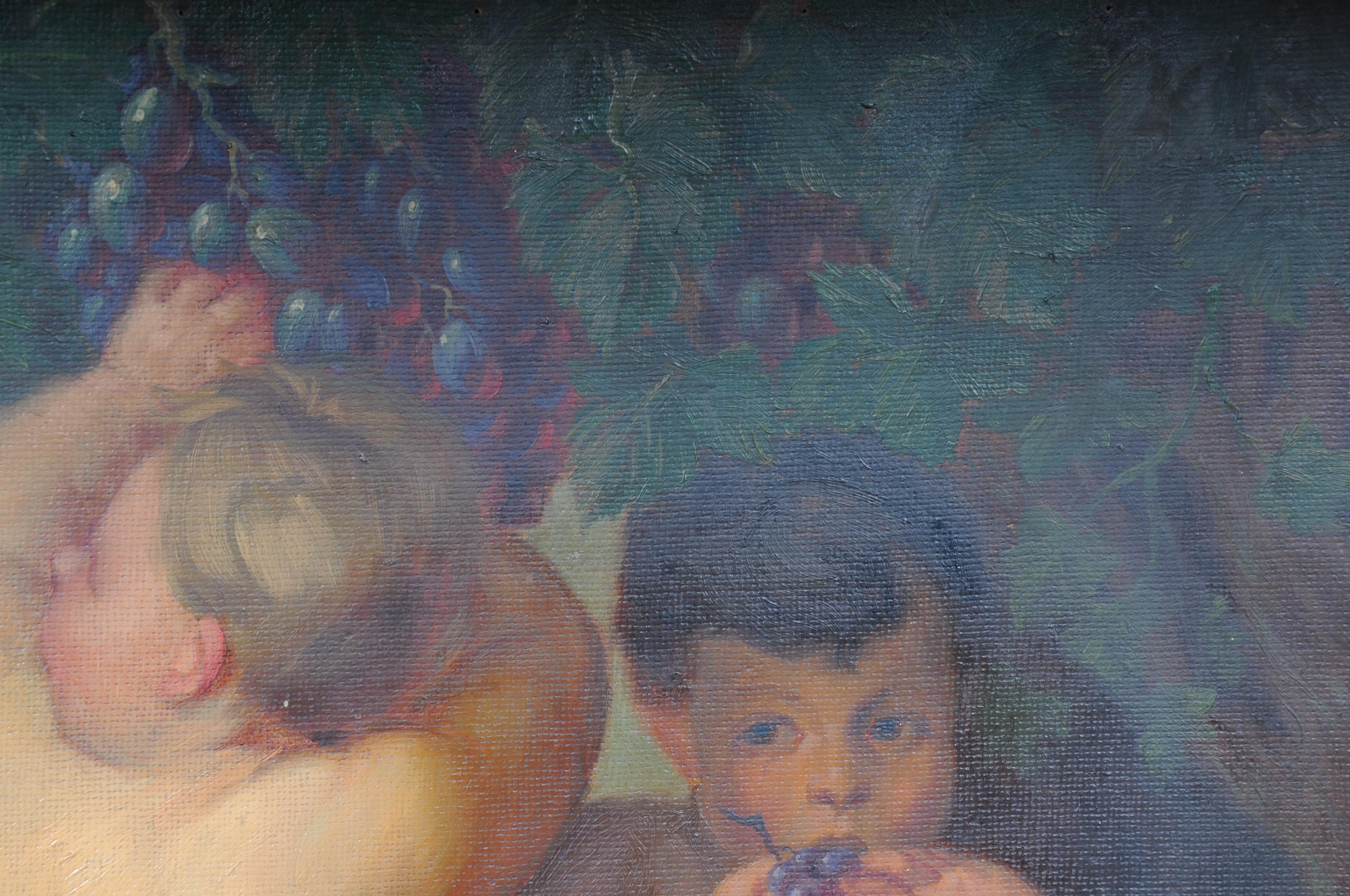 Gemälde Alter Meister, Kindergruppe nach Rubens, 20. Jahrhundert im Angebot 9