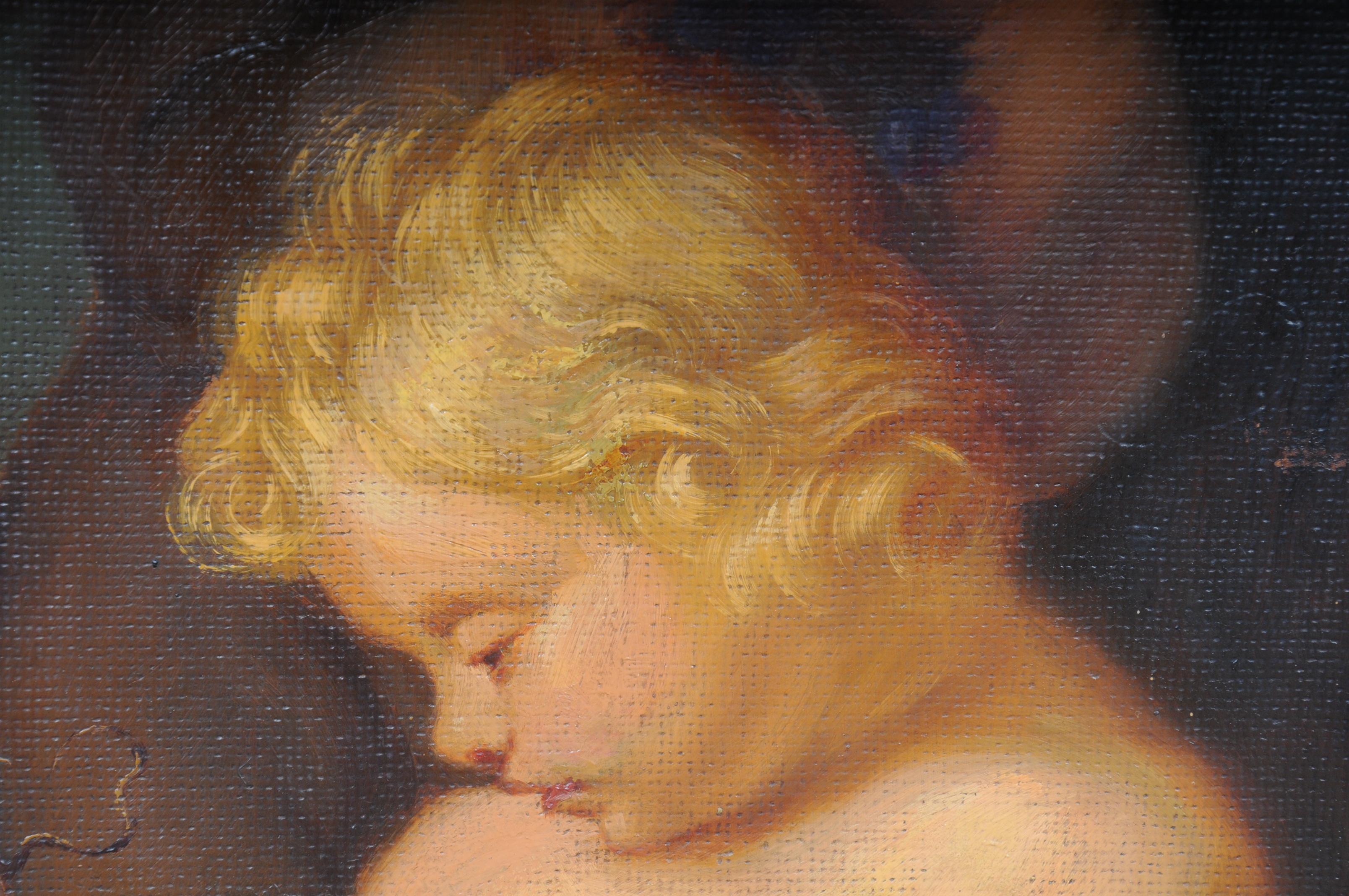 Gemälde Alter Meister, Kindergruppe nach Rubens, 20. Jahrhundert im Angebot 11