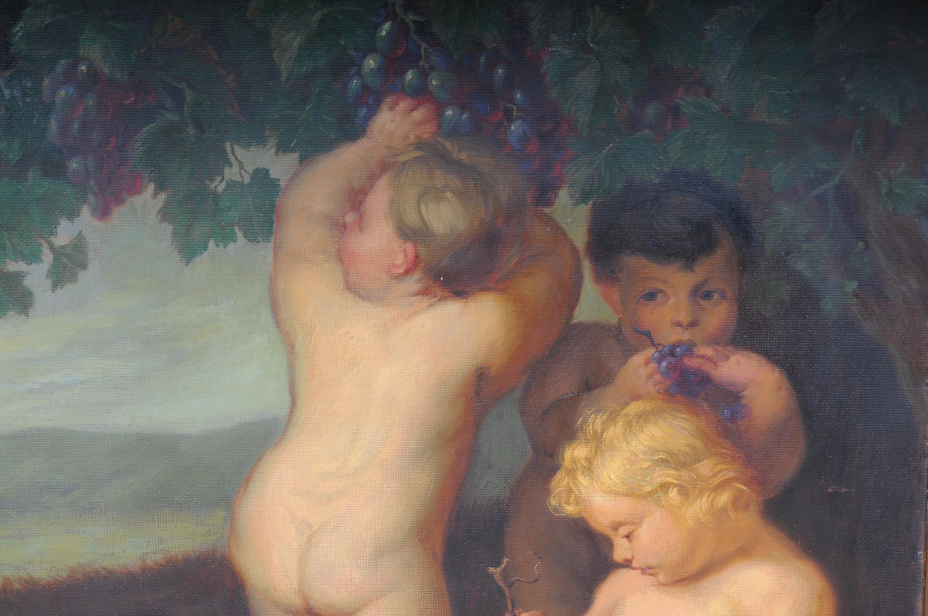Gemälde Alter Meister, Kindergruppe nach Rubens, 20. Jahrhundert im Angebot 1