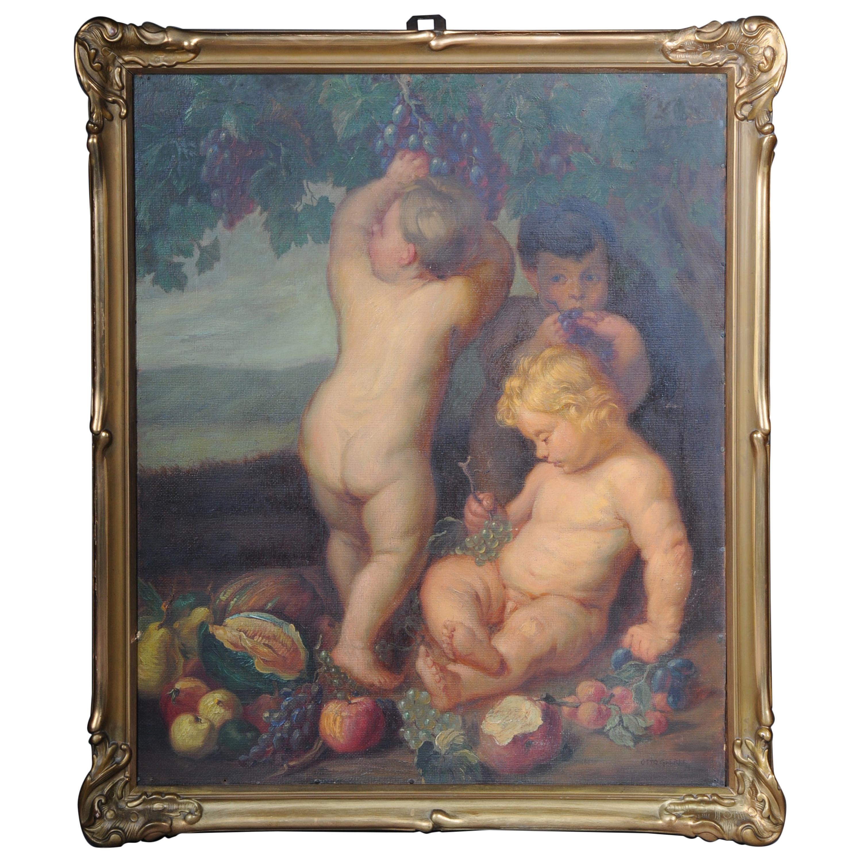 Old Master Paintings, Children's Group after Rubens, 20th Century