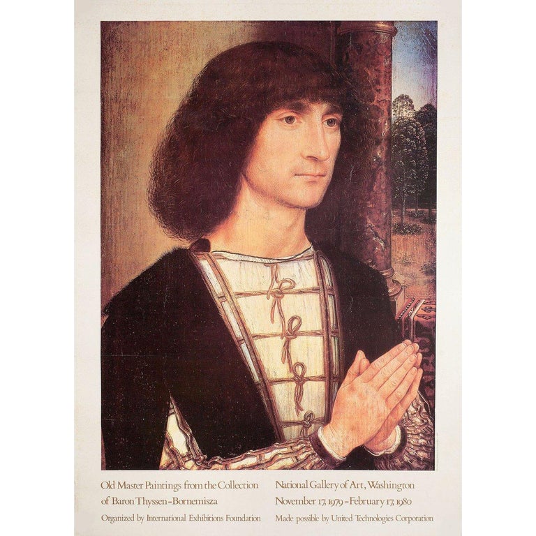 Original 1979 U.S. B1 poster by Hans Memling for the exhibition Old Master paintings from the collection of Baron Thyssen-Bornemisza. Very good-fine condition, rolled. Please note: the size is stated in inches and the actual size can vary by an inch
