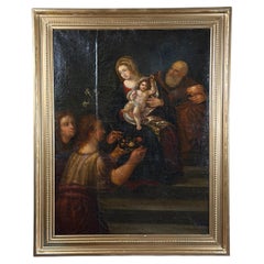 Old Master Style Madonna and Child Oil Painting - Probably 18th Century