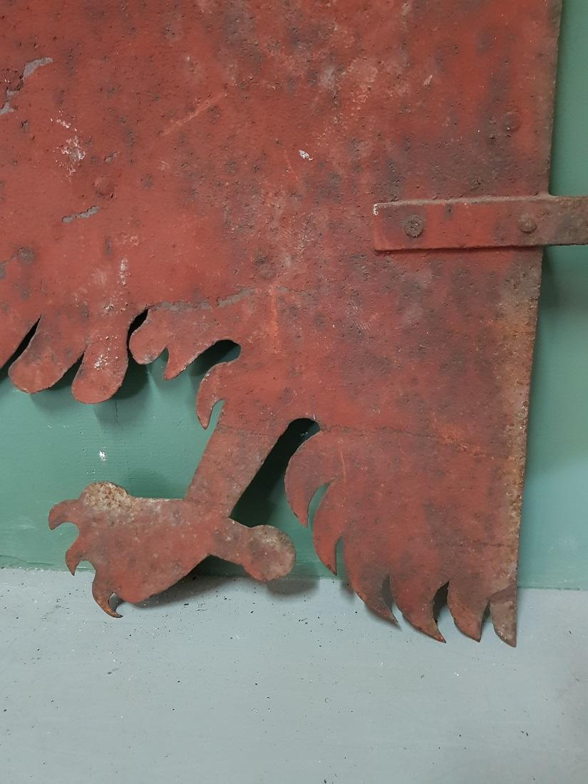 20th Century Old Metal Signboard of a Half Eagle