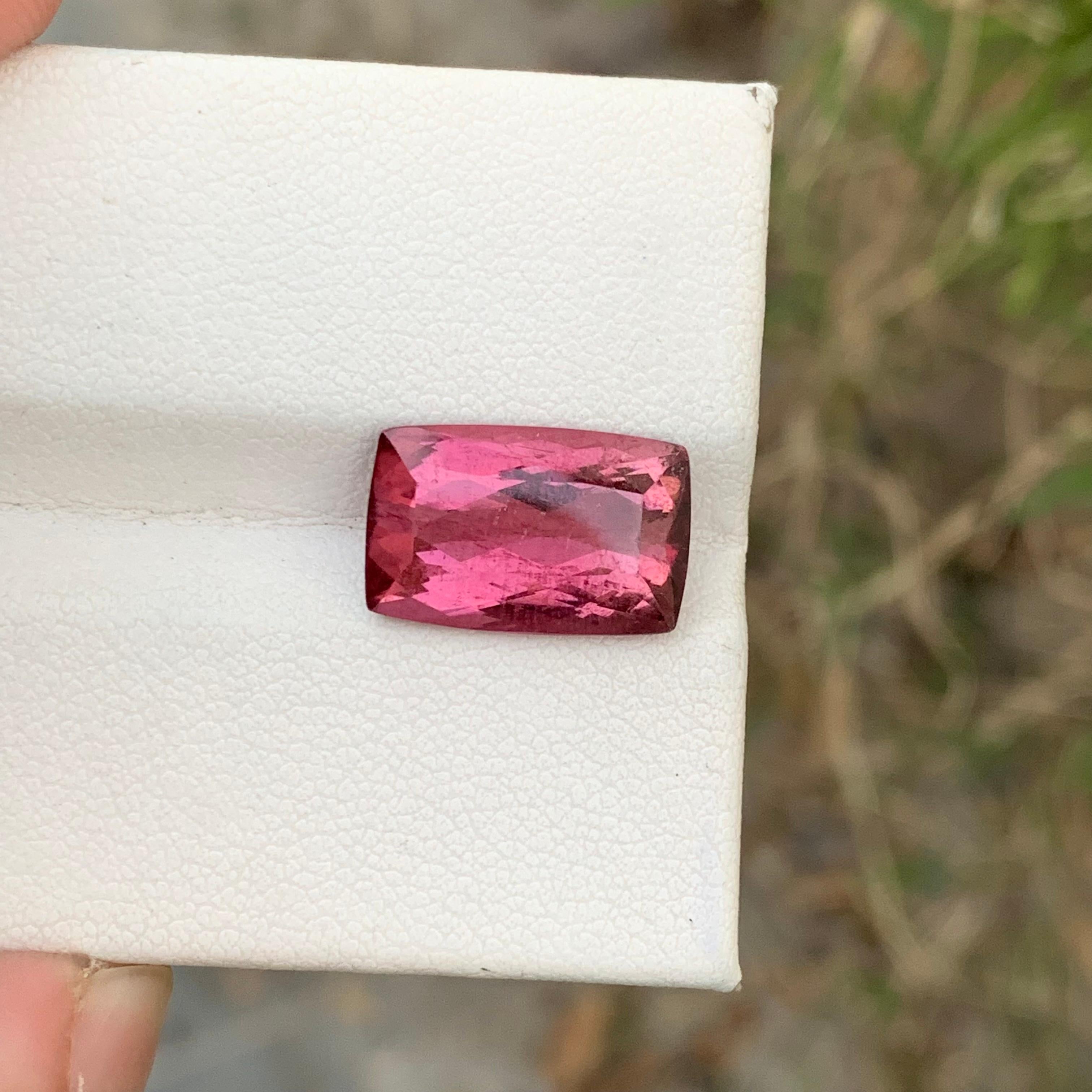 Arts and Crafts Old Mine 6.90 Carats Natural Loose Rubellite Tourmaline Africa Mine  For Sale