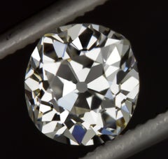 Alte Mine 1 Karat Cushion Cut Solitär Ring
