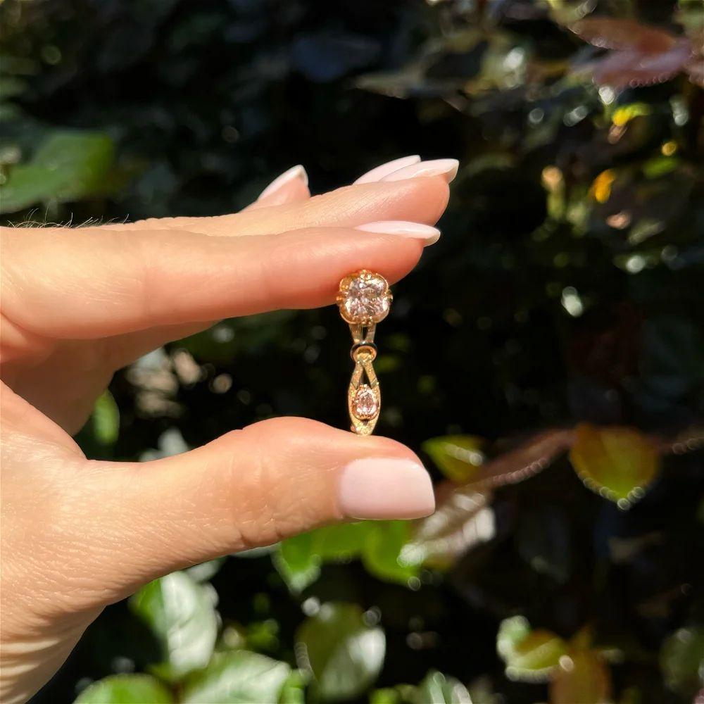 Vittoriano Ciondolo con spilla antica in oro e smalto e Kunzite Peach della Vecchia Miniera in vendita