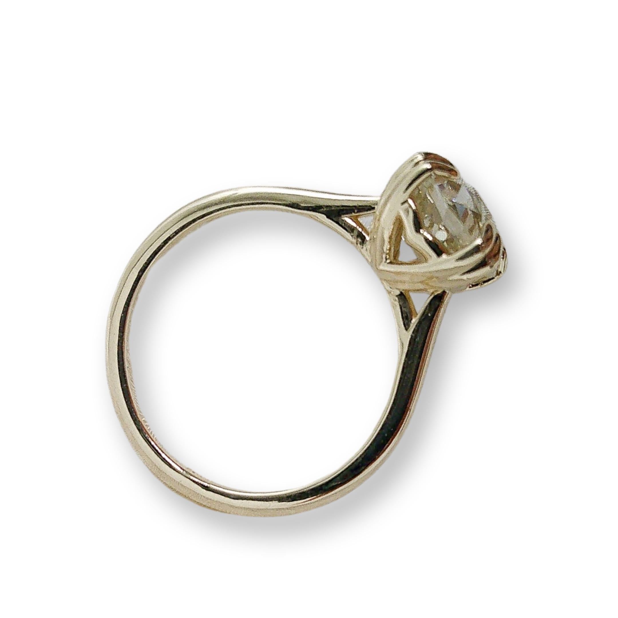 Old Mine Cut 2.44 Carat Diamond Engagement Ring 1