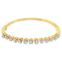 Old Mine Cut Diamond Bangle
