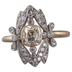 Alter Minenschliff Diamant Gold Verlobungsring