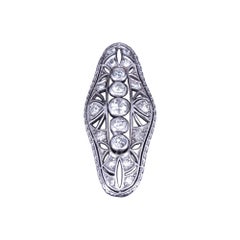 Old Mine Cut Diamond Pendant in Platinum 950