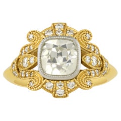 Old Mine-Cut Diamond Ring, 1.50 Carats