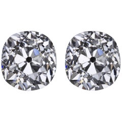 Old Mine Cut Diamond Studs 