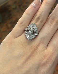 Old Mine Diamond and Ruby Ring