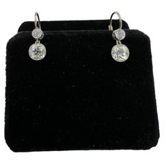 Old Mine Diamond Drop Earrings