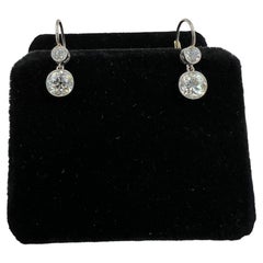 Old Mine Diamond Drop Earrings 