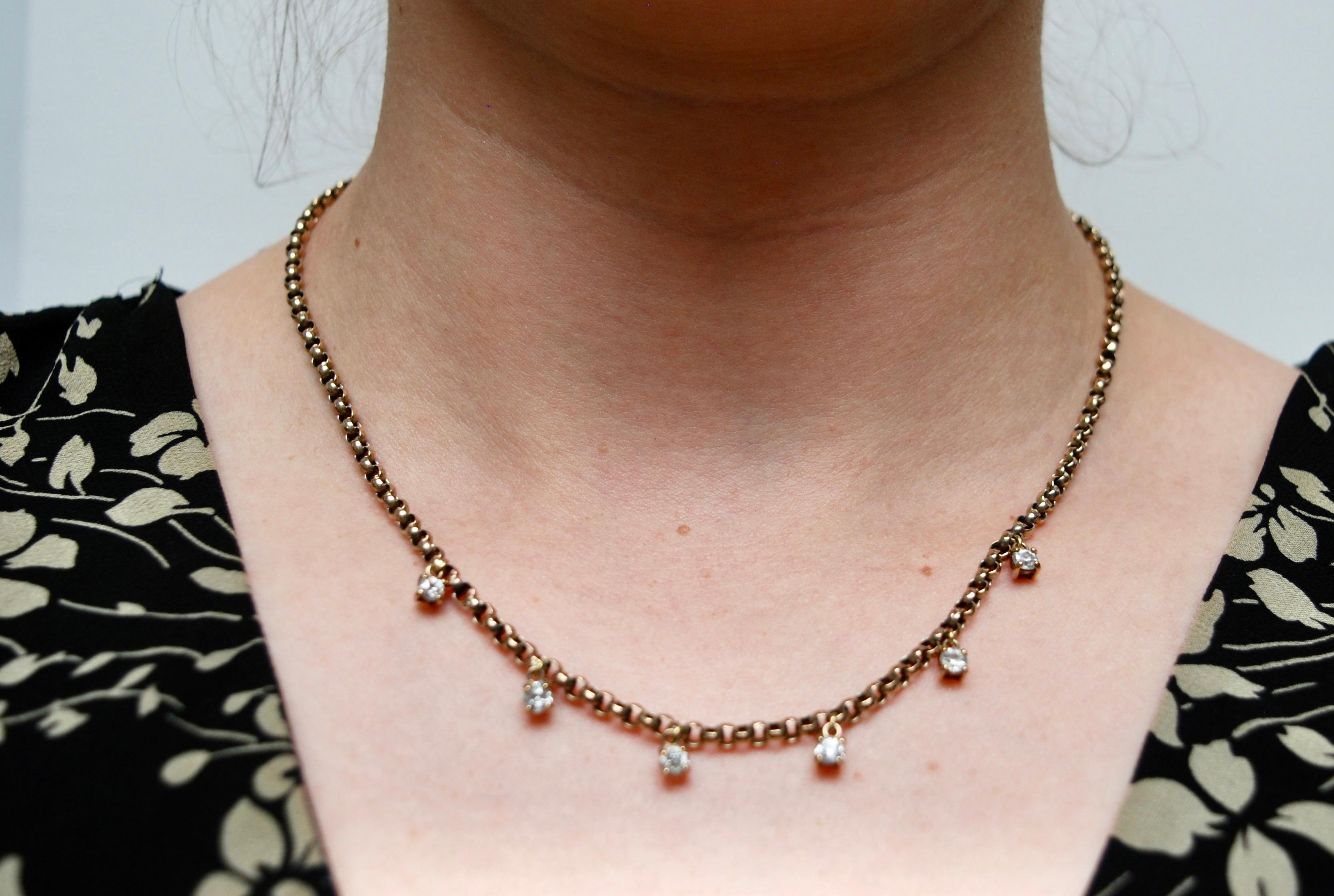 Old Mine Diamond Necklace In Good Condition For Sale In London, GB