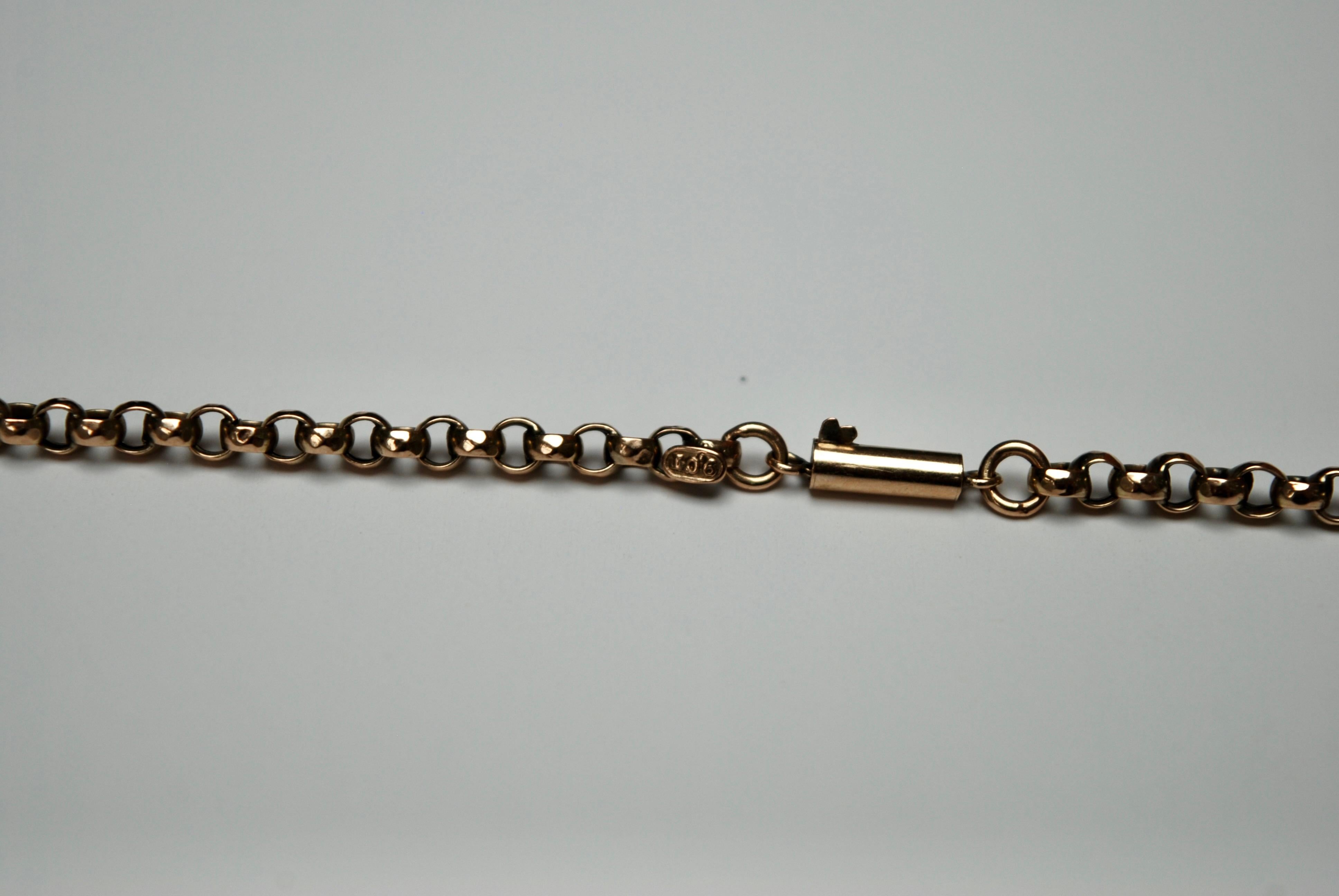 Women's or Men's Old Mine Diamond Necklace For Sale