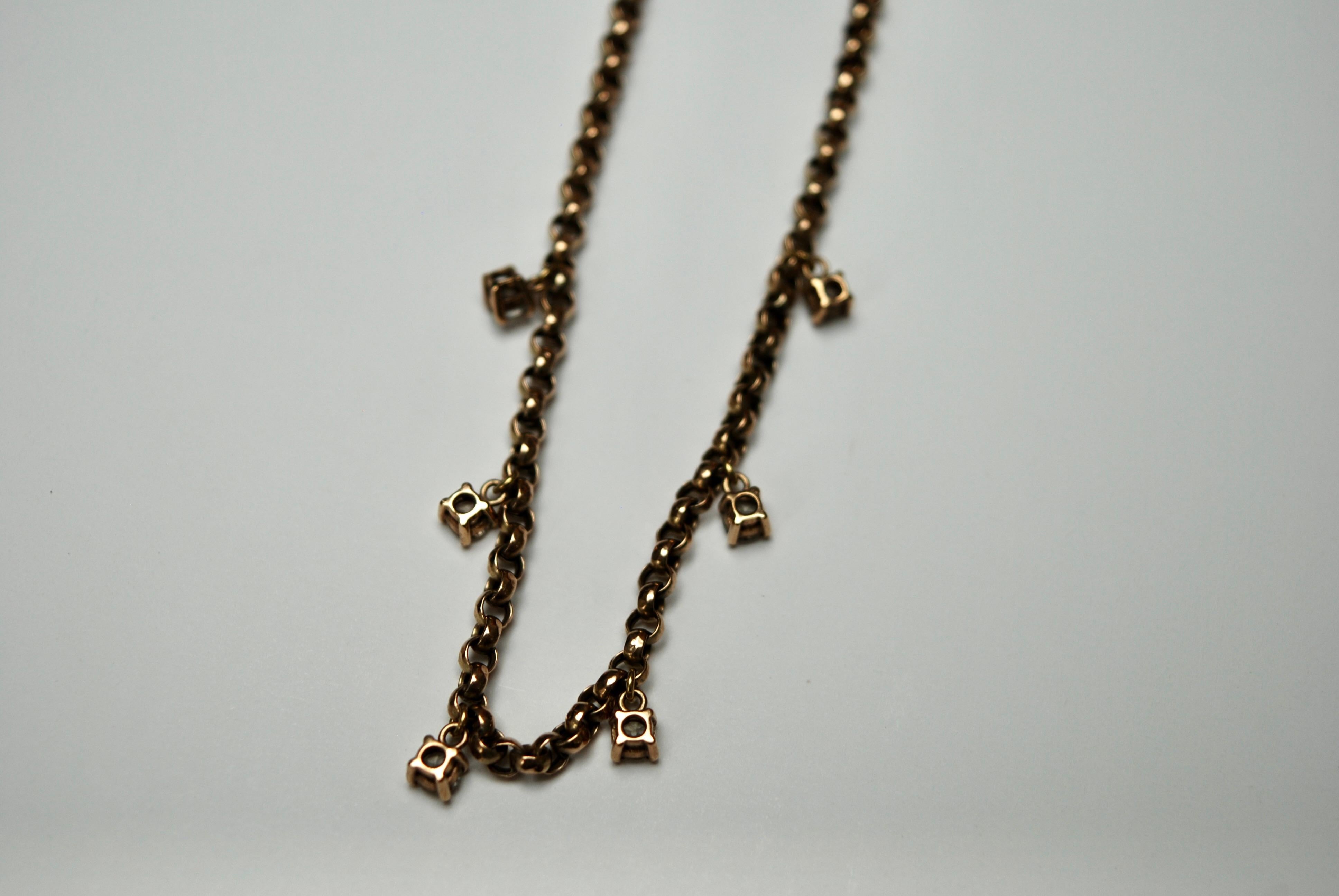Old Mine Diamond Necklace For Sale 2