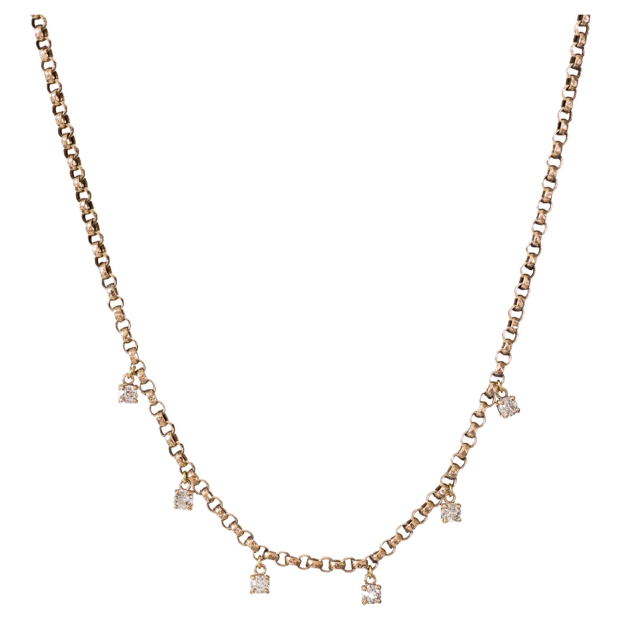 Old Mine Diamond Necklace For Sale