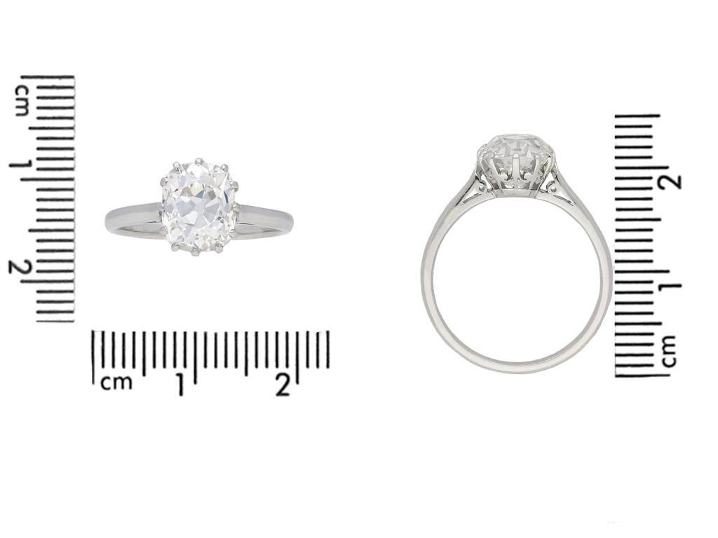 Old Mine Diamond Solitaire Engagement Ring, circa 1920 In Good Condition In London, GB