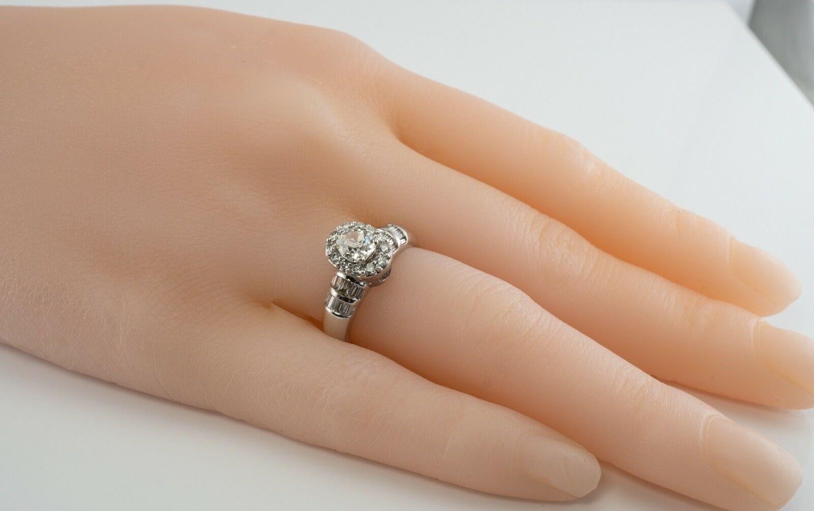 Old Mine Engagement Diamond Ring 14K White Gold Band 1.63 TDW in vendita 5