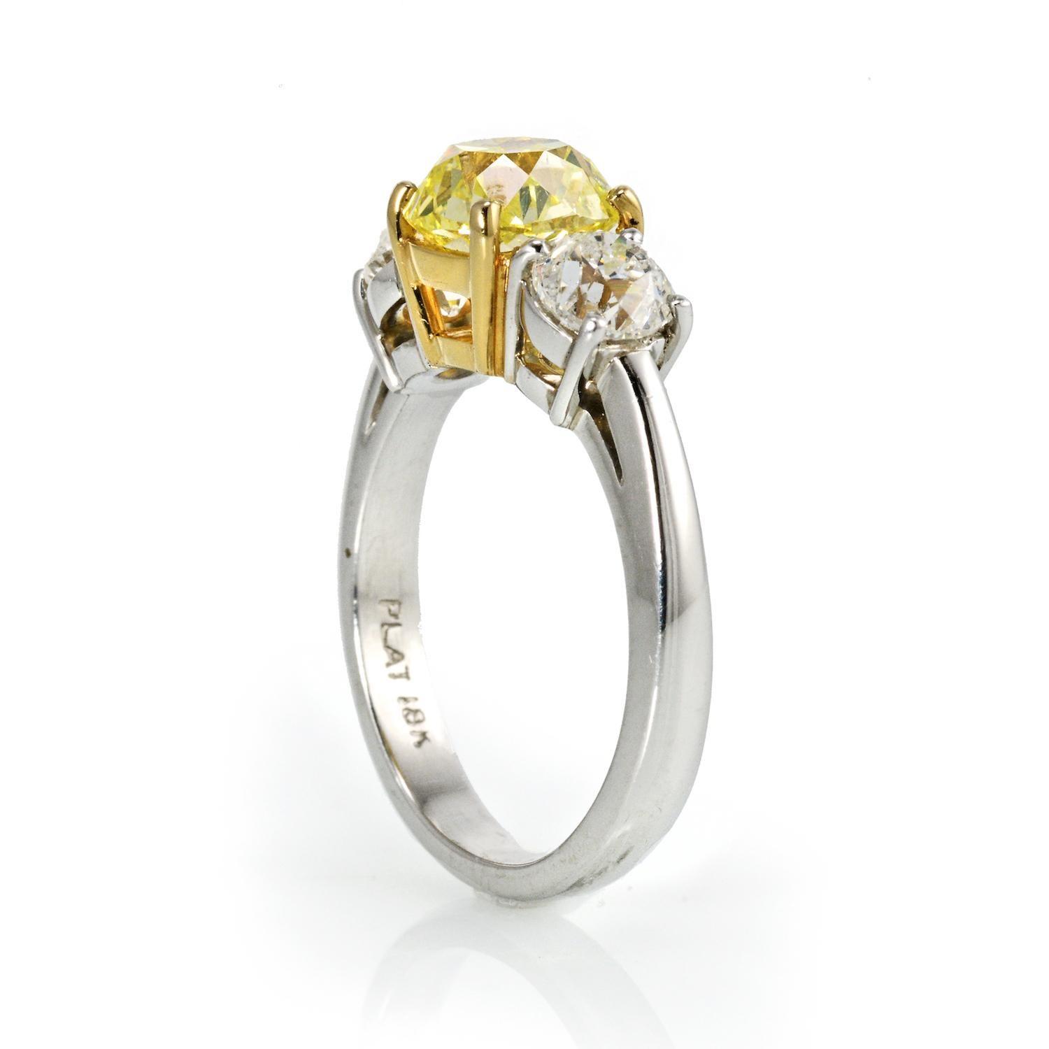 yellow diamond engagement ring vintage