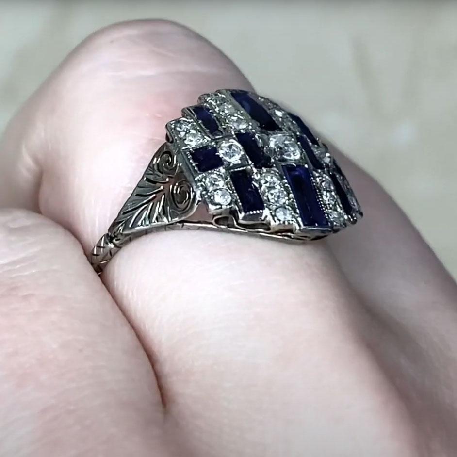 Taglio vecchia miniera Anello con diamante antico (circa 0,30 carati) in platino Old Mine, platino e oro 18 carati in vendita