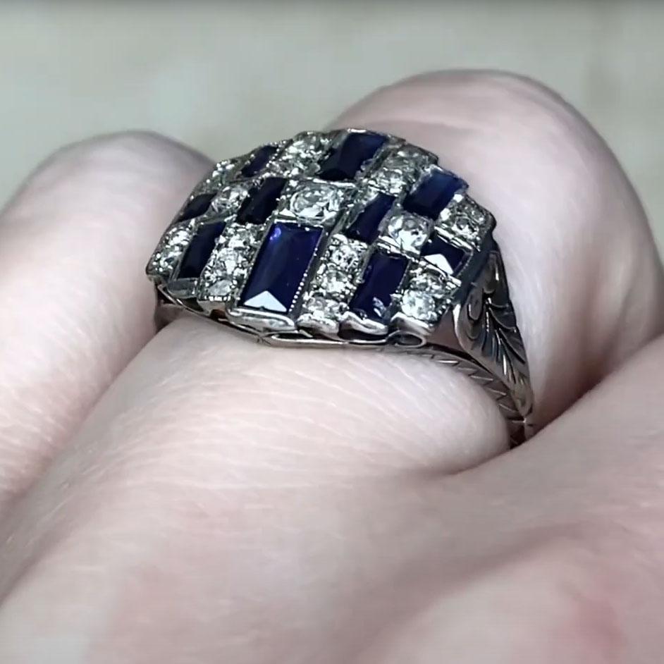 Anello con diamante antico (circa 0,30 carati) in platino Old Mine, platino e oro 18 carati In condizioni ottime in vendita a New York, NY