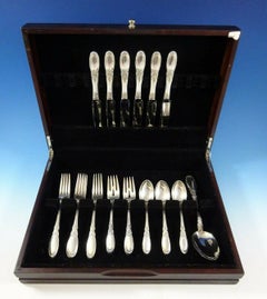 Old Mirror by Towle Sterling Silver Flatware Service for 6 Set 25 Pieces