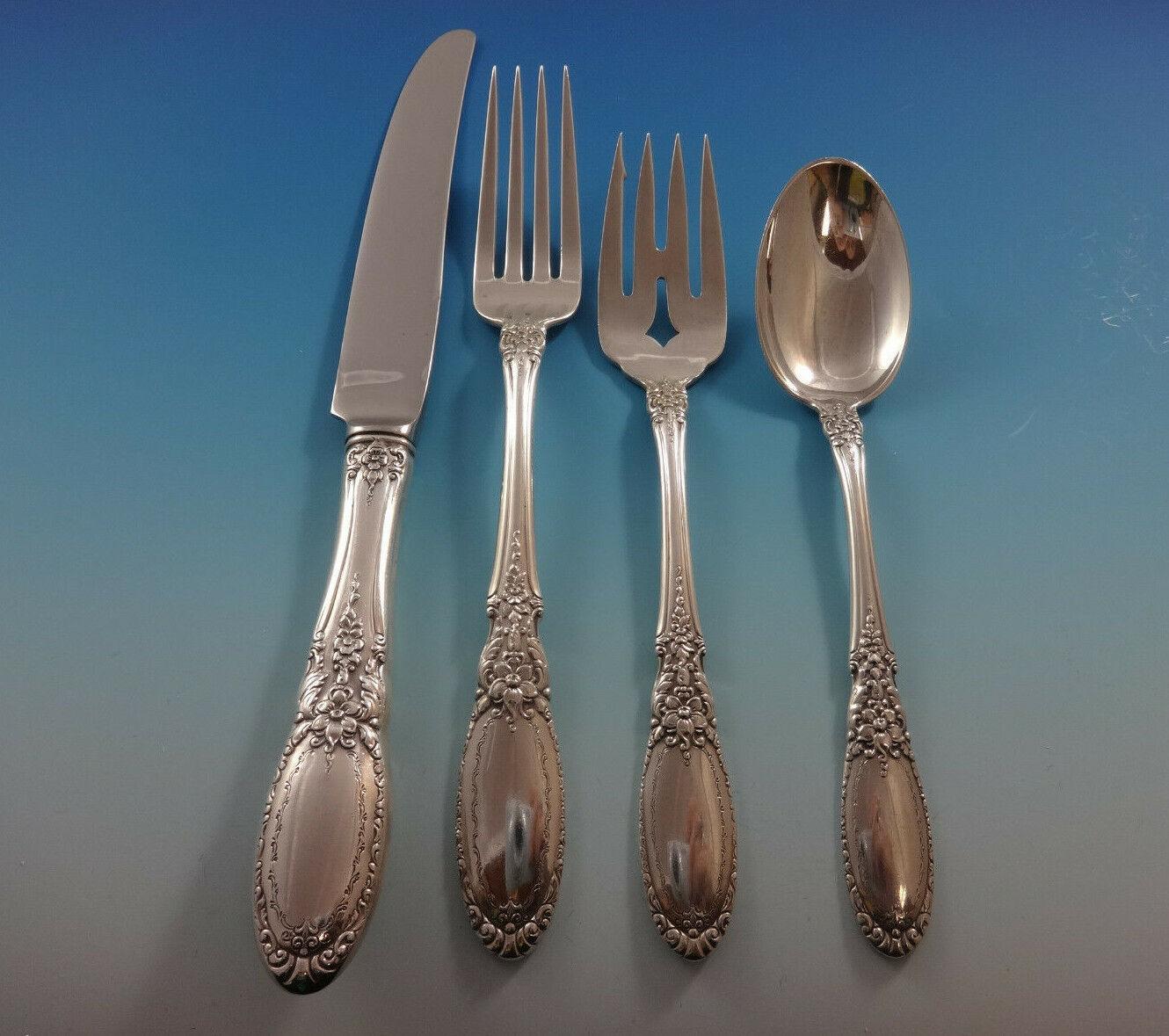 Old Mirror by Towle Sterling Silber Besteck für 8 Set 52 Pieces im Angebot 2