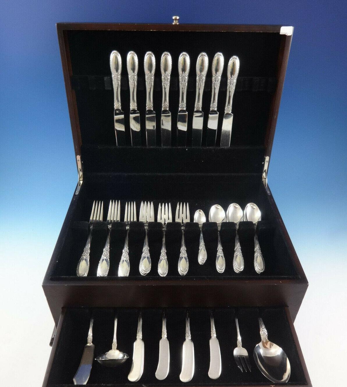Old Mirror by Towle Sterling Silber Besteck für 8 Set 52 Pieces im Angebot 3