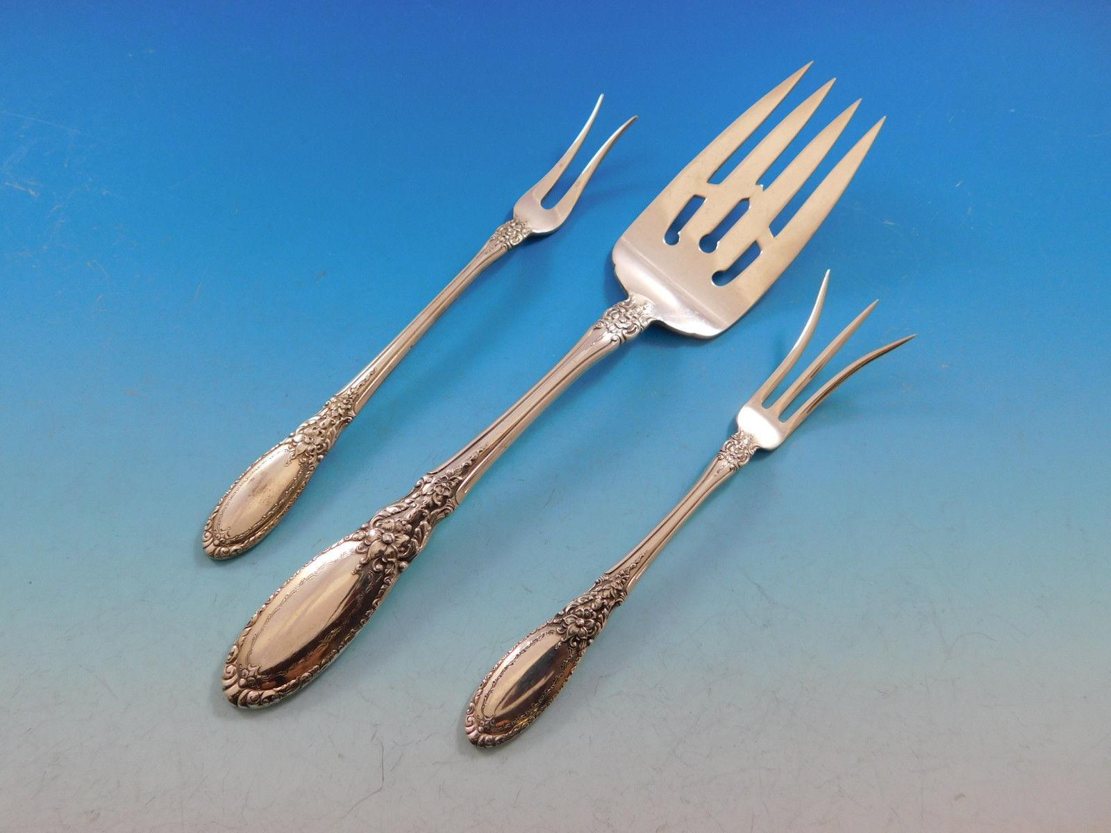Old Mirror by Towle Sterling Silver Flatware Set for 8 Service 58 Pieces 4