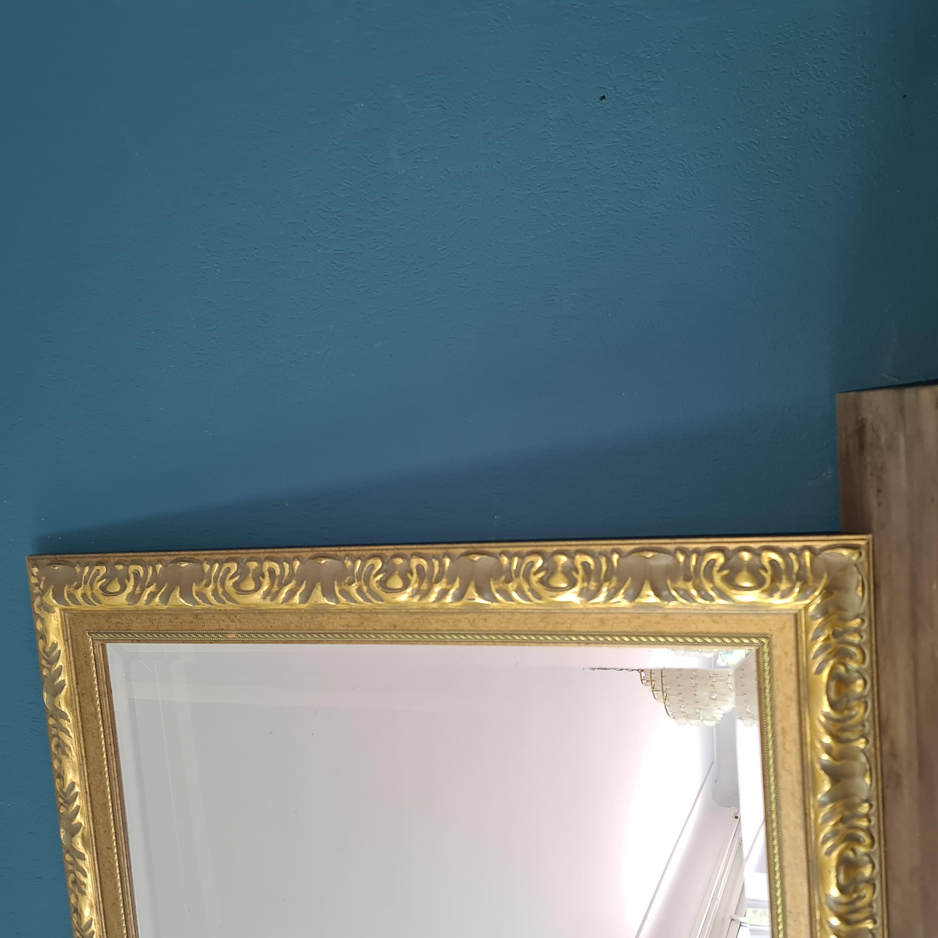 alter Spiegel aus vergoldetem Holz im Barockstil 19. im Zustand „Relativ gut“ im Angebot in TARBES, FR