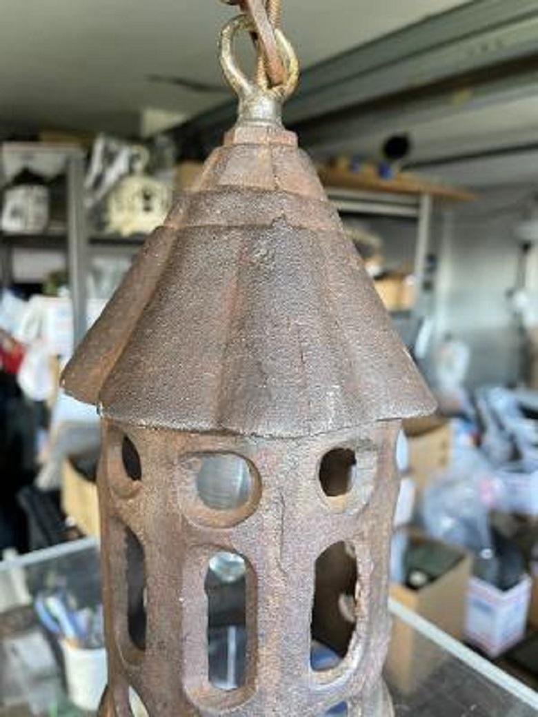 Fer Old Mission Arts & Crafts - Lampe à suspension de plafond en fer ancien de style Mission en vente