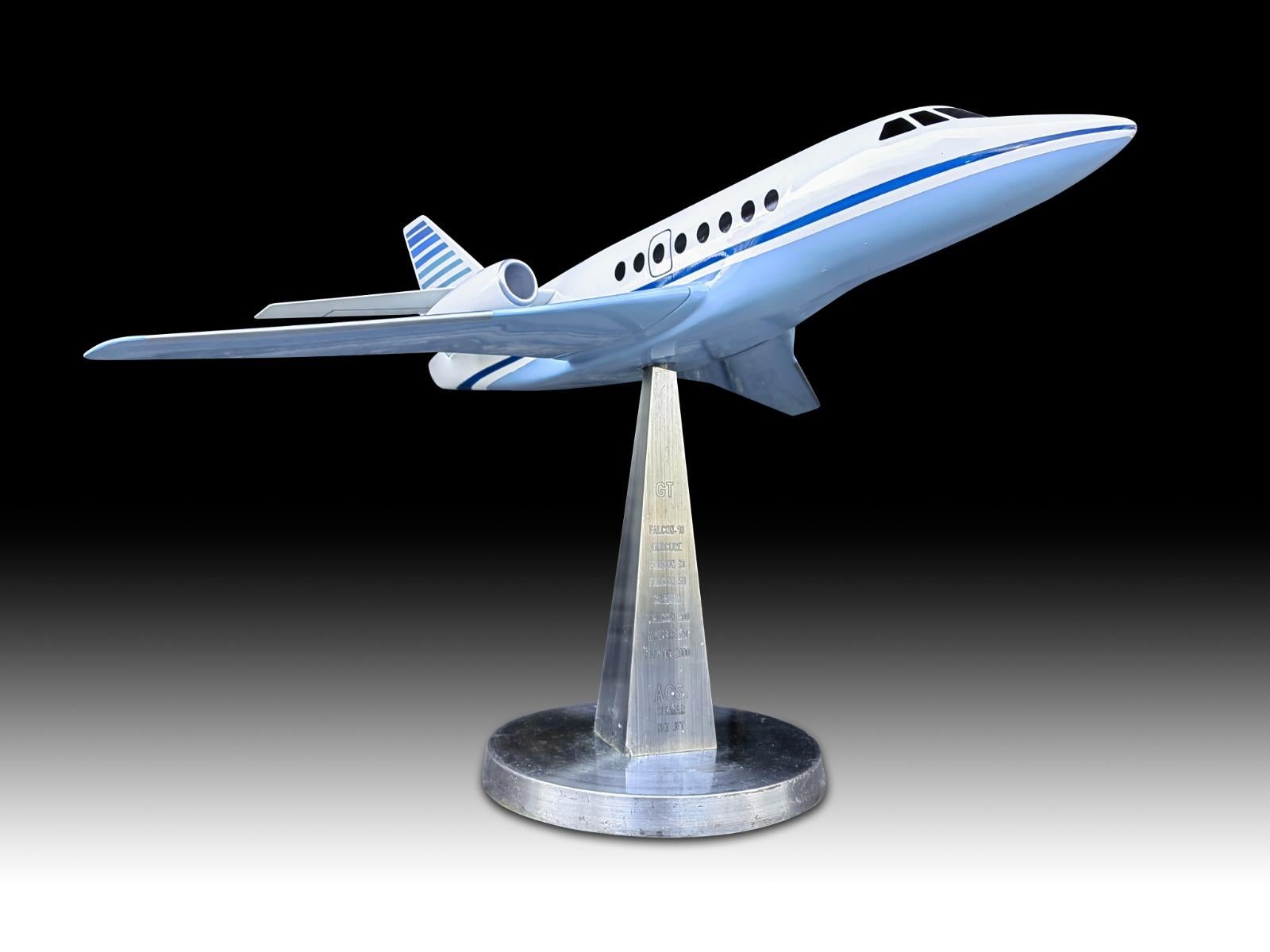 Modern Old Model of a Private Plane Falcon, 20th Century For Sale
