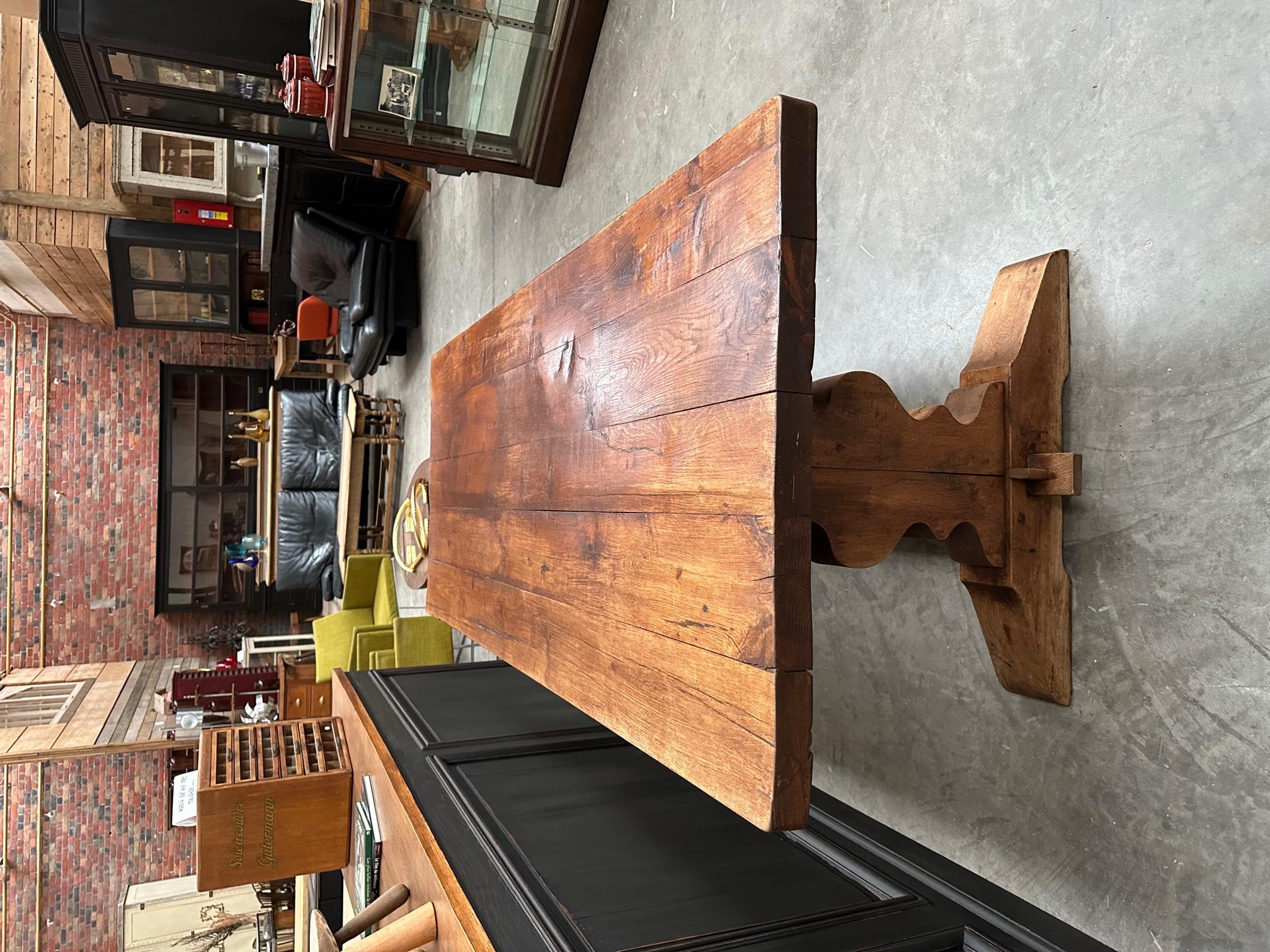 Oak Old Monastery Type Table For Sale