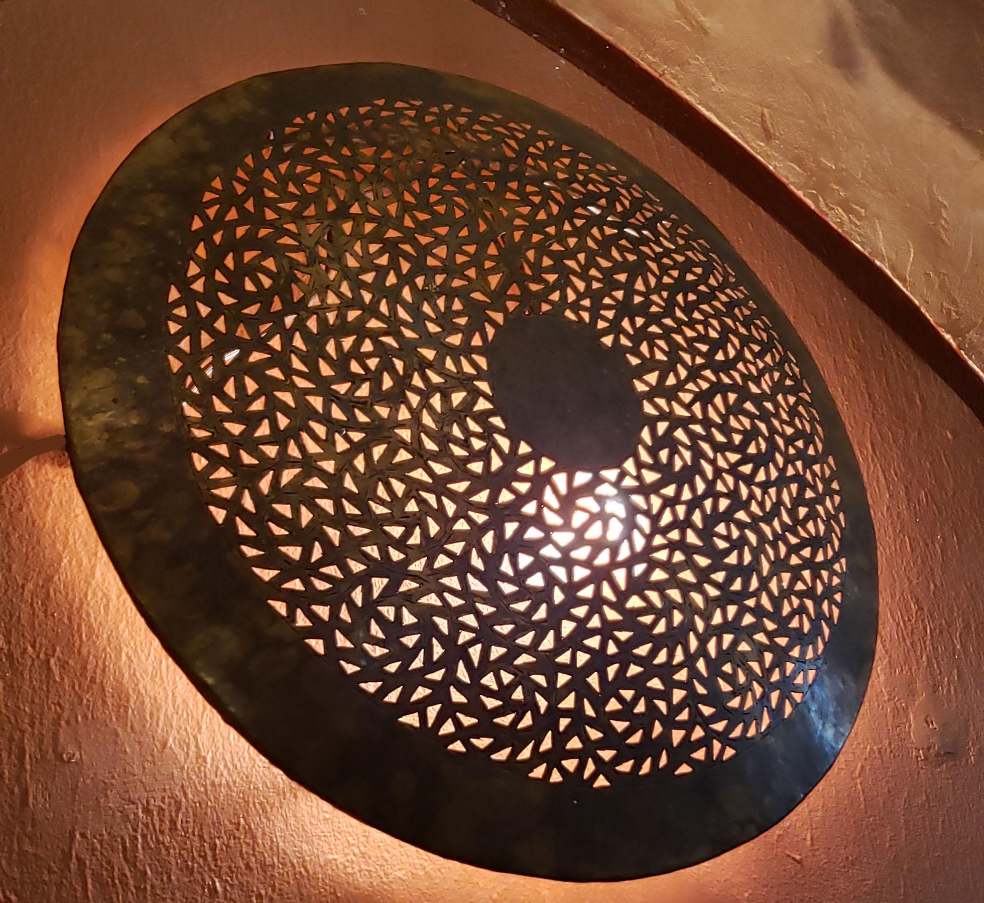 Old Moroccan Copper Wall Sconce, Medium Size 2 For Sale 1