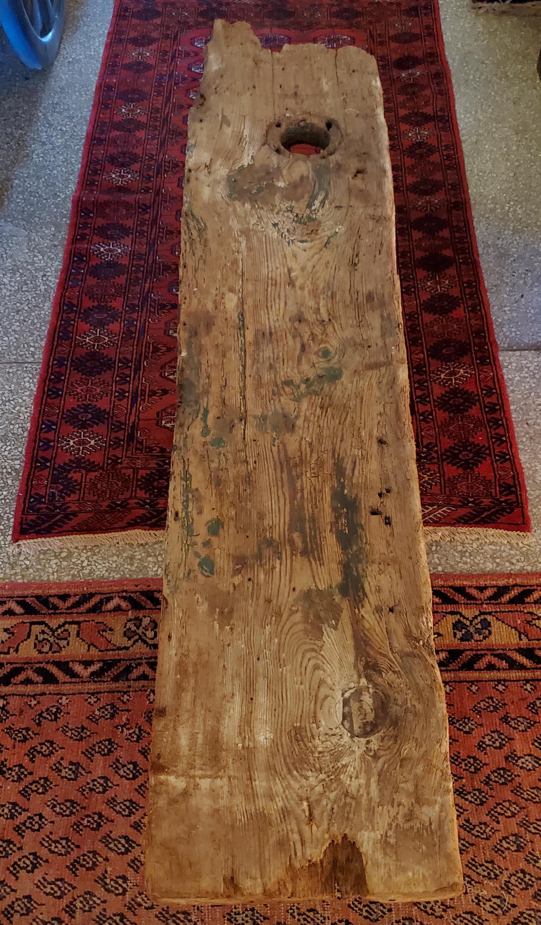 Old Moroccan Handmade Wood Bench 1
