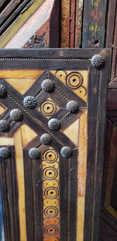 Old Moroccan Rectangular Camel Bone Mirror, MD29