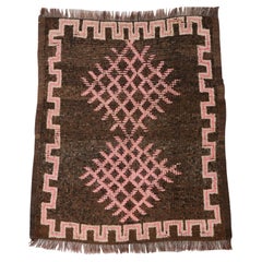 Old Moroccan Simple Naif Little Carpet